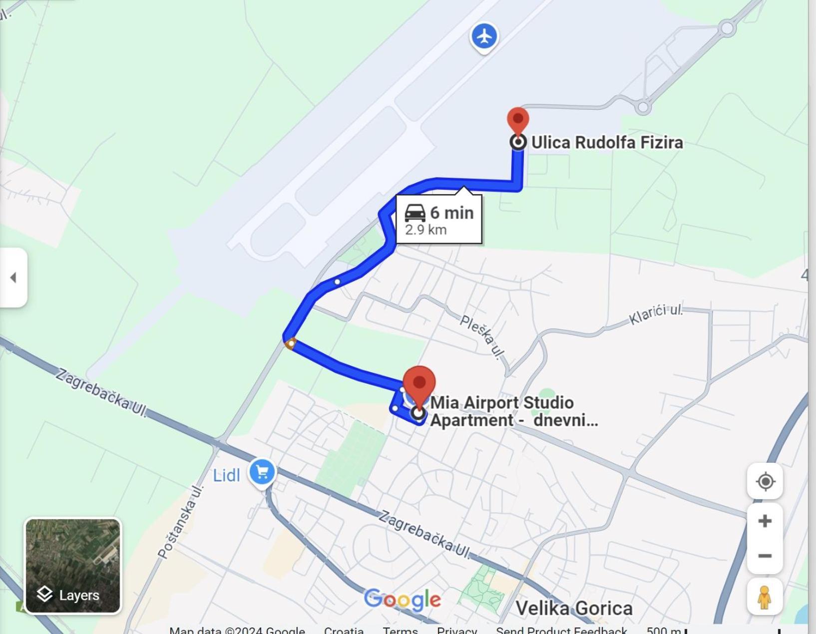 Mia Airport Studio Apartment - 0-24H Self Check In&Out - Parking On Site เวลิคาโกริตซา ภายนอก รูปภาพ